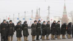 Na pořádek v mrazivé ruské metropoli dohlížejí policisté