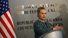 Hillary Clintonová při návštěvě Sofie