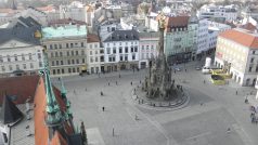 Olomoucká radnice - pohled z věže na Horní náměstí