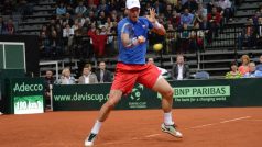 Tomáš Berdych při returnu