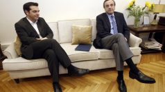 Šéf radikální levice Alexis Tsipras a vůdce Nové demokracie Antonis Samaras