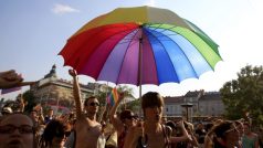 People take part in the annual gay / queer pride  parade in Budapest July 7, 2012