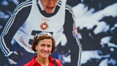 Květa Jeriová-Pecková u své olympijské fotografie