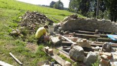 Stavba hradu v Horní Orlici na Orlickoústecku