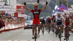 Belgický cyklista Gilbert se raduje z druhého etapového triumfu na 67. Vueltě