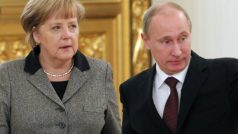 Angela Merkelová s Vladimirem Putinem