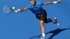 Tenista Tomáš Berdych porazil na exhibičním turnaji v Melbourne Chorvata Ivana Dodiga