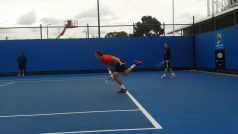 Tenista Tomáš Berdych trénuje v Melbourne na Australian Open 2013