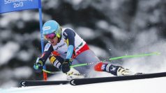 Ted Ligety na trati superobřího slalomu ve Schladmingu