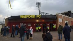 Vítejte na Vicarage Road. Vstup pro fanoušky hostů