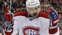 Tomáš Plekanec se raduje z vítězné trefy do sítě New Jersey