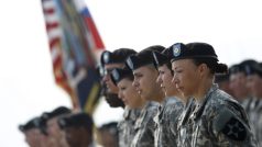 Američtí vojáci z 23. chemického praporu v Jižní Koreji, v Camp Stanley