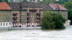 Úterý ráno a zaplavený Střekov v Ústí nad Labem