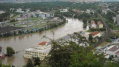 Praha, povodně 4. června. Podbaba, Císařský ostrov a Stromovka