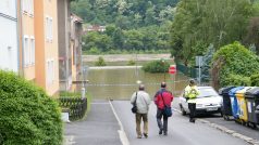 Ústí nad Labem, Střekovské nábřeží 6.6.2013 - po kulminaci