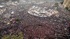 Odpůrci egyptského prezidenta Mursího protestují na káhirském náměstí Tahrír