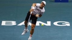 Tomáš Berdych během semifinále turnaje v Bankoku