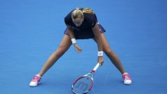 Petra Kvitová se v duelu s Bulharkou Cvetanou Pironkovovou trápila