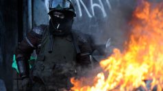 Protesty v Kyjevě, u stadionu Dynama Kyjev