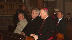 Prezident Miloš Zeman navštívil baziliku na Svatém Kopečku