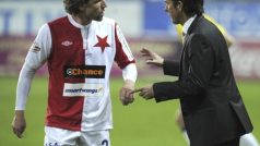 Alex Pastoor udílí Ličkovi taktické pokyny při zápase v teplicích