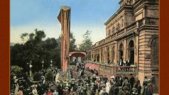 Terasa divadla v Teplicích v roce 1905