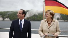 Francois Hollande a Angela Merkelová na Rujáně