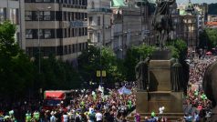 Průvod Million Marihuana March v Praze