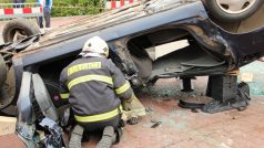 Hasiči v Jindřichově Hradci řešili simulované dopravní nehody