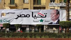 Sísího heslo &quot;Ať žije Egypt&quot; na káhirském náměstí Tahrír