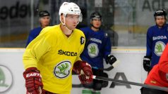 Radim Vrbata na tréninku extraligové Mladé Boleslavi
