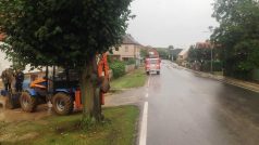 Vyplavené zahrady v obci Svídnice na Rychnovsku