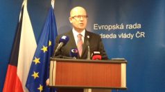 Český premiér Bohuslav Sobotka na summitu EU