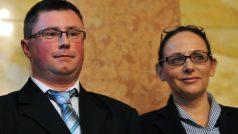 Cena Michala Velíška,  Jan C. z Poličky (vlevo) a Adriana Krnáčová