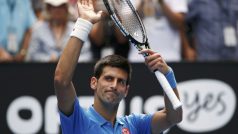 Novak Dojoković po vítězném utkání na Australian Open