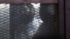 Egyptský aktivista Alá Abd al-Fattáh u káhirského soudu