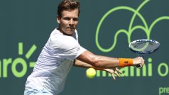 Tomáš Berdych se mohl v Miami radovat z postupu mezi osm nejlepších tenistů po hodině a osmi minutách