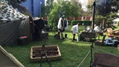 Historický tábor 46. pěšího pluku, který působil v Chomutově
