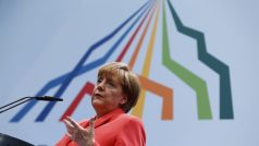 Německá kancléřka Angela Merkelová na tiskové konferenci summitu G7 na zámku Elmau