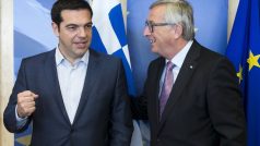 Řecký premiér Alexis Tsipras s předsedou Evropské komise Jeanem-Claudem Junckerem