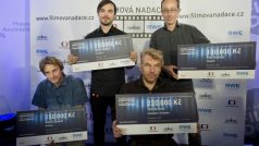 Vítězové scenáristické soutěže Filmové nadace za rok 2015. Zleva Marek Epstein (Šarlatán), Adam Sedlák (Domestik), Tomáš Vorel (Instalatér z Tuchlovic) a Petr Zelenka (Modelář)