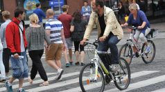 cyklista, kolo, Praha