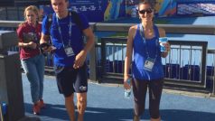 Extremní skokan do vody Michal Navrátil a jeho přítelkyně a trenérka Elena