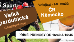 Nedělní dostihy a volejbal