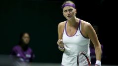 Petra Kvitová v zápase s krajankou Lucií Šafářovou