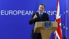 Britský premier David Cameron na jednání lídrů EU v Bruselu