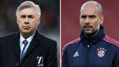 Carlo Ancelotti a Josep Guardiola. Budoucí a končící trenér Bayernu