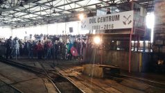 Slavnostní ukončení těžby na dole Centrum