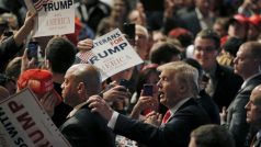 Donald Trump děkuje svým příznivcům