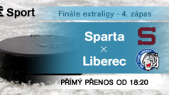 4. zápas finále extraligy: Sparta - Liberec